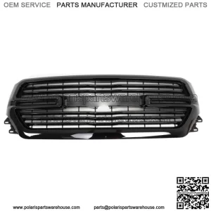 Front Mesh Upper Grille For 2019-2023 Dodge Ram 1500 Gloss Black 68366528AH