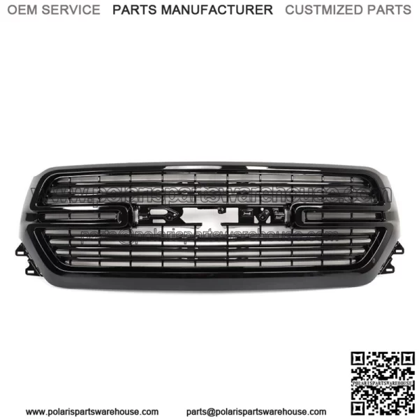 Front Mesh Upper Grille For 2019-2023 Dodge Ram 1500 Gloss Black 68366528AH - Image 2