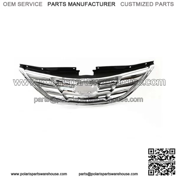 For Hyundai Sonata 2011 2012 2013 Front Upper Grille Grill Chrome Factory Style