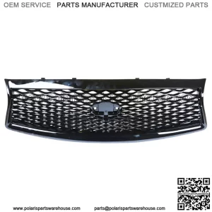 Front Mesh Bumper Hood Grille For 2014-2016 2017 Infiniti Q50 Sedan Black Grill
