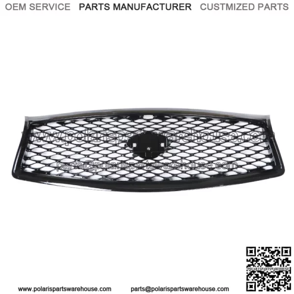 Front Mesh Bumper Hood Grille For 2014-2016 2017 Infiniti Q50 Sedan Black Grill - Image 2