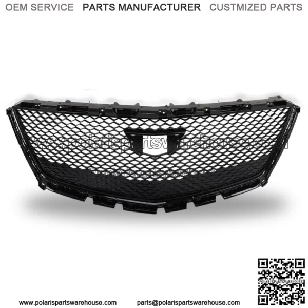 For 2016-2021 Cadillac XT5 Gloss Black Front Bumper Upper Mesh Grille