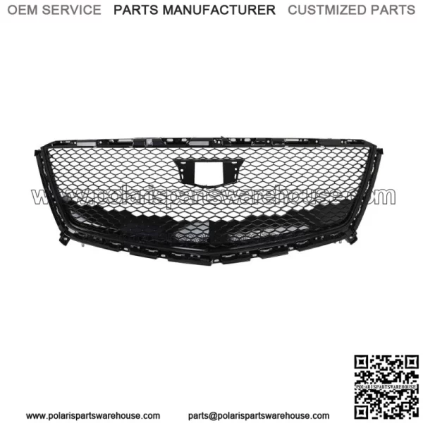 For 2016-2021 Cadillac XT5 Gloss Black Front Bumper Upper Mesh Grille - Image 2