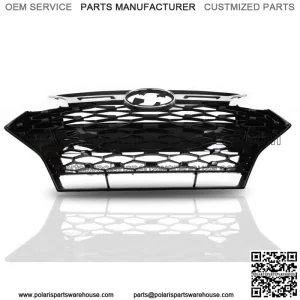 Front Upper Grille Fit For 2019-2020 Hyundai Elantra Sport Sedan Gloss Black