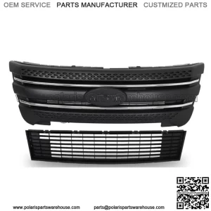 For Ford Explorer 2011 2012 2013-2015 Front Bumper Upper+Lower Grille Assembly