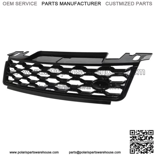 For 2018-2019 Range Rover Sport L494 Front Bumper Upper Grille Full Gloss Black