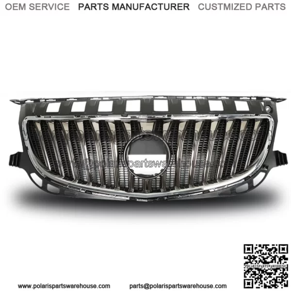For 2015-2017 Buick Regal W/O GS Front Bumper Upper Grille Assembly Black&Chrome