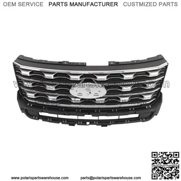 For 2016 2017 Ford Explorer Front Bumper Grille Chrome FB5Z8200AC FO1200577C - Image 2