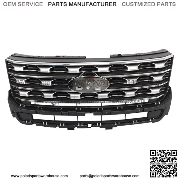 For 2016 2017 Ford Explorer Front Bumper Grille Chrome FB5Z8200AC FO1200577C - Image 3