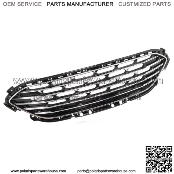For 2020-2022 Ford Escape Front Bumper Center Grille Black W/Chrome Molding