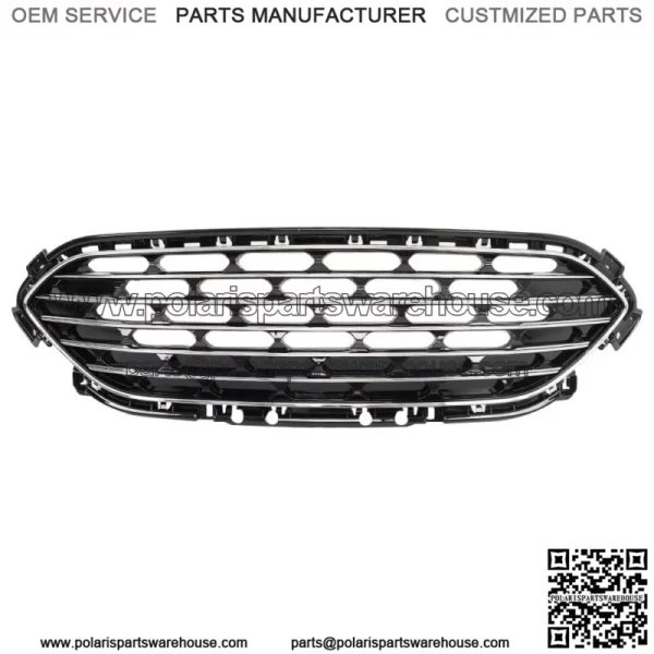 For 2020-2022 Ford Escape Front Bumper Center Grille Black W/Chrome Molding - Image 2