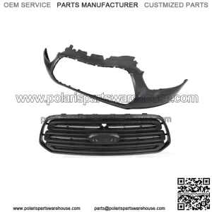 Front Bumper Upper Cover+Grille Black For 2015-2019 Ford Transit 150 250 350