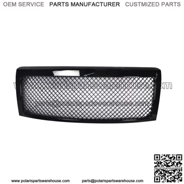 Front Bumper Center Upper Grille For 2009-2014 Ford F-150 Glossy Black