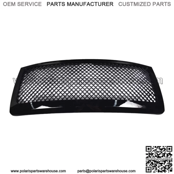 Front Bumper Center Upper Grille For 2009-2014 Ford F-150 Glossy Black - Image 3