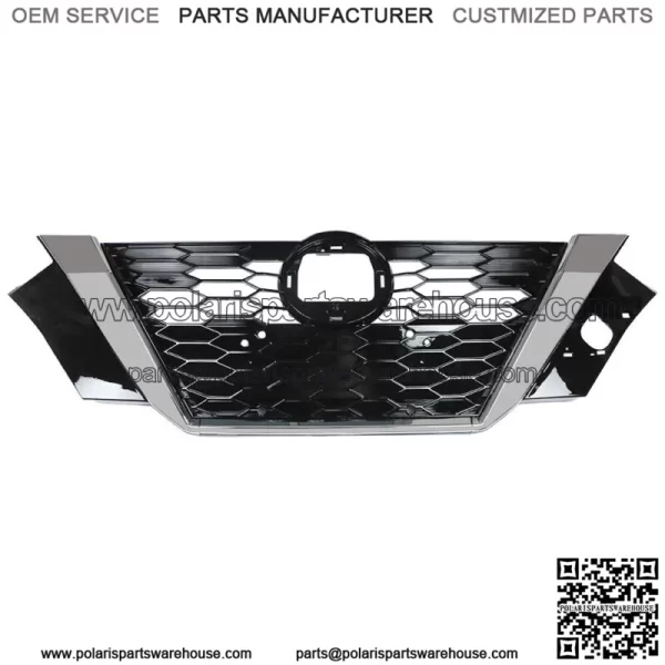 For 2020 2021 Nissan Sentra 62310-6LB0A Front Bumper Upper Grille Black ?? Chrome - Image 2