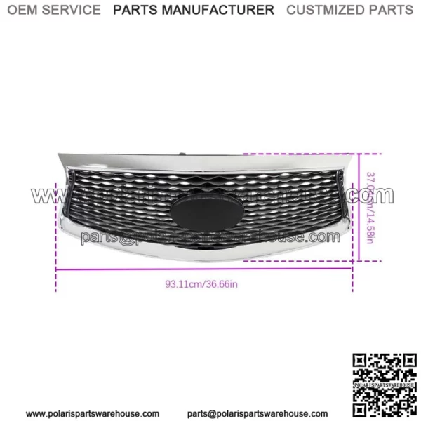 Front Bumper Upper Grille With Camera Option For Infiniti QX60 2016-2020 - Image 2