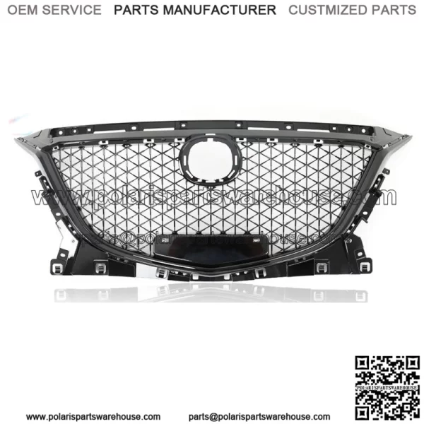 For 2014-2016 Mazda 3 Axela Front Bumper Upper Black Grille Honeycomb Grill ABS