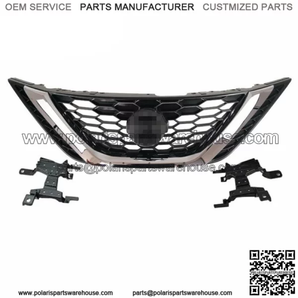 For Nissan Sentra 2016-2018 Front Upper Bumper Grille Chrome Mesh 62310-3YU0A - Image 2