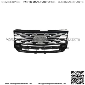 For 2018 2019 Ford Explorer Front Bumper Upper Grille Grill Factory Silver