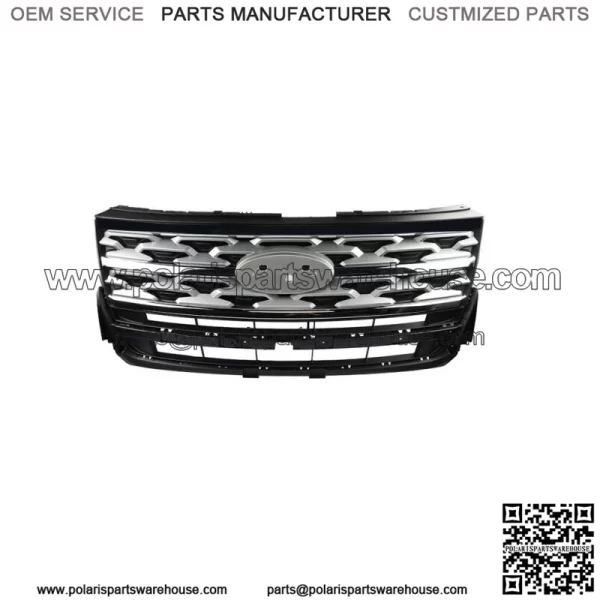 For 2018 2019 Ford Explorer Front Bumper Upper Grille Grill Factory Silver
