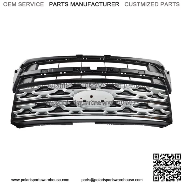 For 2018 2019 Ford Explorer Front Bumper Upper Grille Grill Factory Silver - Image 2
