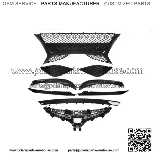 Fit For 2018-2020 Toyota Camry SE 9PCS Front Grille Lower Molding Fog Cover