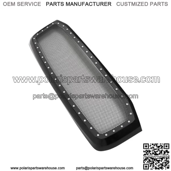 Black Front Hood Grille For 2006 2007-2008 Dodge Ram 1500 Black Mesh - Image 2