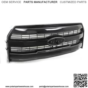 Front Grille Assembly Gloss Black For 2015-2017 Ford F150 W/Camera HL
