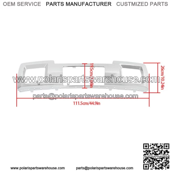 For 2015-2019 GMC Sierra 2500HD 3500HD Chrome Front Bumper Skid Plate - Image 2