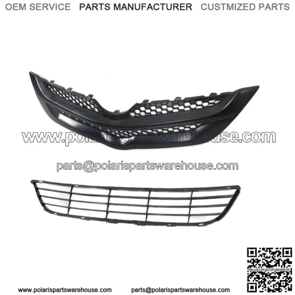 For Toyota Yaris Sedan 2007 2008 Front Bumper Upper&Lower Grille Assembly Set