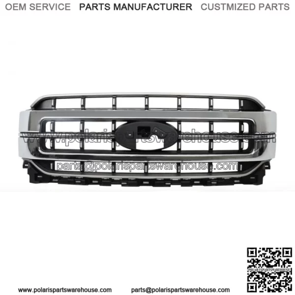 Front Bumper Upper Grille For 2021-2023 Ford F150 Chrome ML3Z-8200-FA