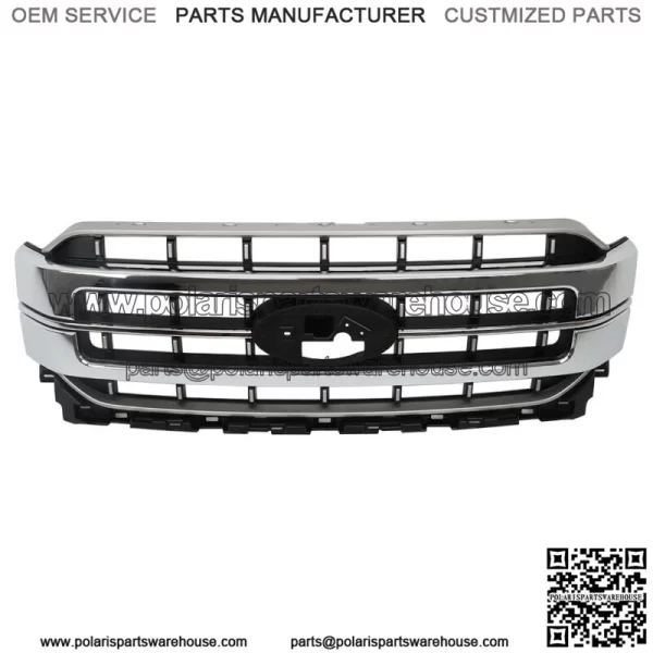 Front Bumper Upper Grille For 2021-2023 Ford F150 Chrome ML3Z-8200-FA - Image 3