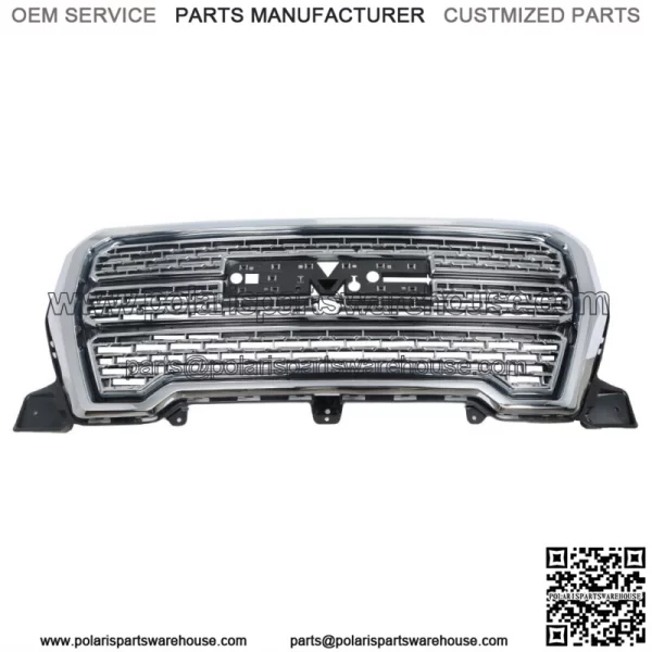 Front Upper bumper Grille Chrome Fit For 2019 2020-2021 GMC Sierra 1500 Denali - Image 2