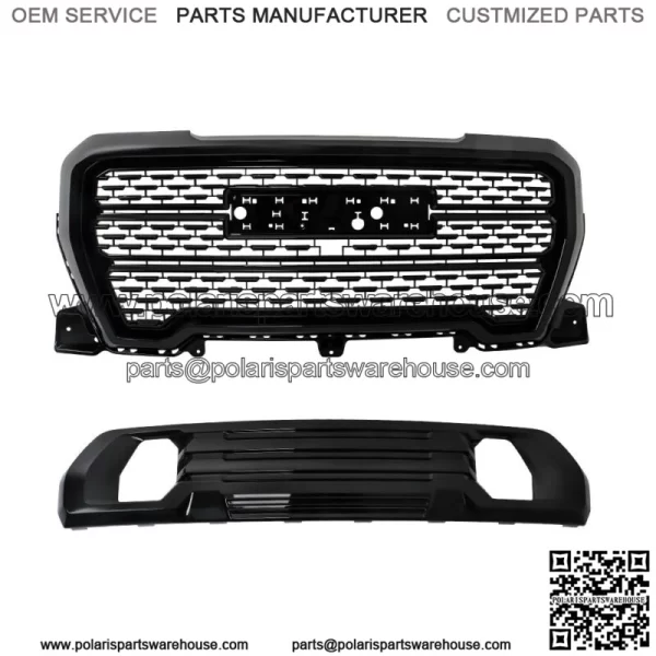 For 2019 2020 2021 GMC Sierra 1500 Front Lower Bumper Filler & Upper Grille - Image 2