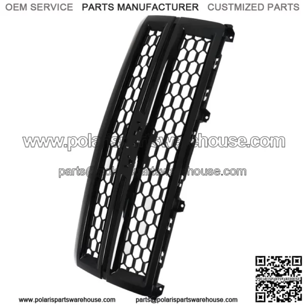 For 2014-2015 Chevrolet Silverado 1500 Front Bumper Upper Grille Gloss Black - Image 3