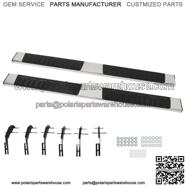 6" Running Boards for 2015-2023 Ford F150 Super Crew Cab Side Step Nerf Bars S/S - Image 2