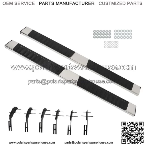 6" Running Boards for 2015-2023 Ford F150 Super Crew Cab Side Step Nerf Bars S/S - Image 3