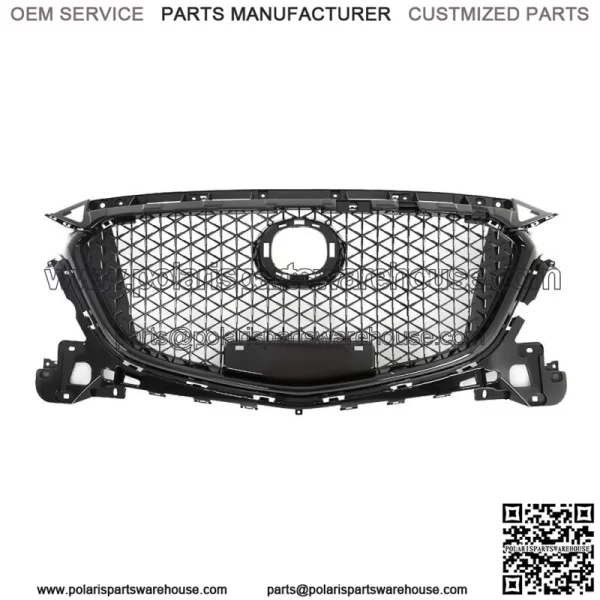 For 2017 2018 Mazda 3 Axela Front Bumper Upper Grille Honeycomb Grill Black