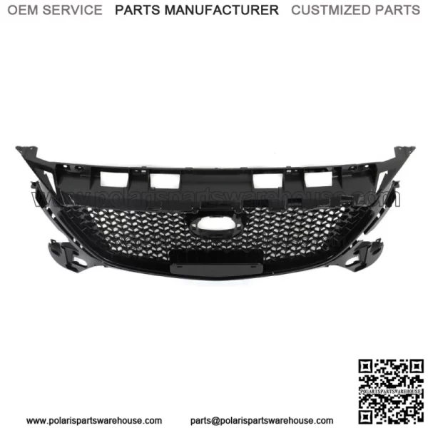 For 2017 2018 Mazda 3 Axela Front Bumper Upper Grille Honeycomb Grill Black - Image 3