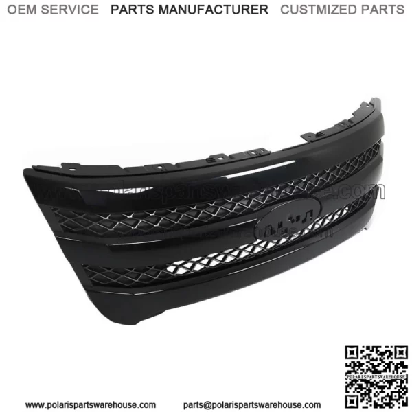 Front Upper Grille For 2011 2012-2015 Ford Explorer Upgraded Gloss Black Grill - Image 2