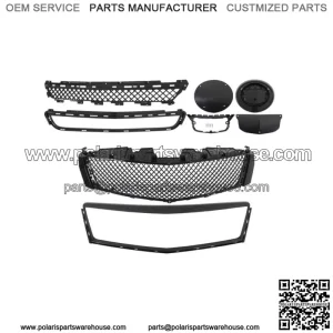 Front Upper Grill + Lower Grille + Outer Frame For 2013-2017 Cadillac XTS