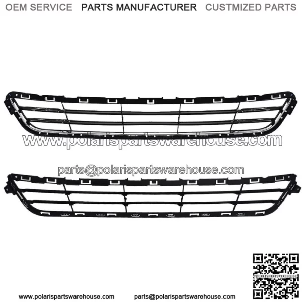 Front Upper&Lower Grille??Front Bumper Cover Fit For Ford Fion 2013-2016 - Image 3