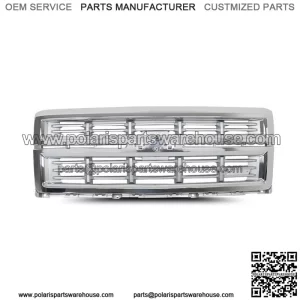 Front Bumper Upper Grille Chrome For 2014-2015 Chevrolet Silverado 1500
