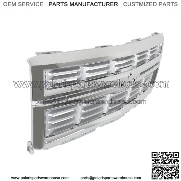 Front Bumper Upper Grille Chrome For 2014-2015 Chevrolet Silverado 1500 - Image 3