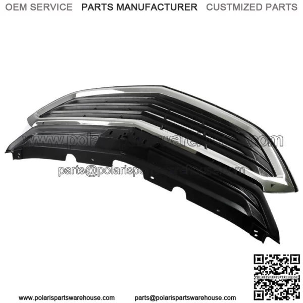 Fit For Chevy Equinox 2018 2019 2020  Front Upper Grille Chrome And Black - Image 2