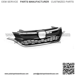 Front Bumper Upper & Lower Grille Grill ABS for Honda CRV CR-V 2015 2016 Chrome