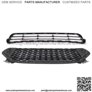 For 2013-2016 Ford Fion 2PCS Front Bumper Upper&Lower Grille Grill Kit