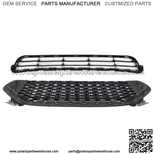 For 2013-2016 Ford Fion 2PCS Front Bumper Upper&Lower Grille Grill Kit