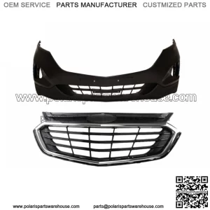 Fit For 2018 2019 Chevy Equinox Front Bumper Cover Assembly + Front Upper Grille