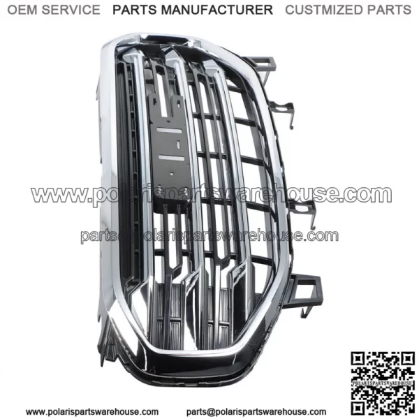 Front Bumper Grille Fit For 18-21 GMC Terrain SLT SLE Black W/Chrome Bar&Frame - Image 3